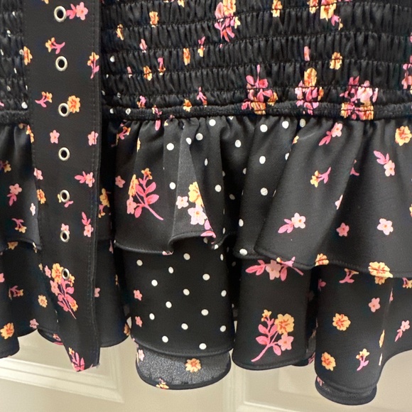 Like new - For Love and Lemons 🍋 black mini floral dress - size s - Picture 2 of 5